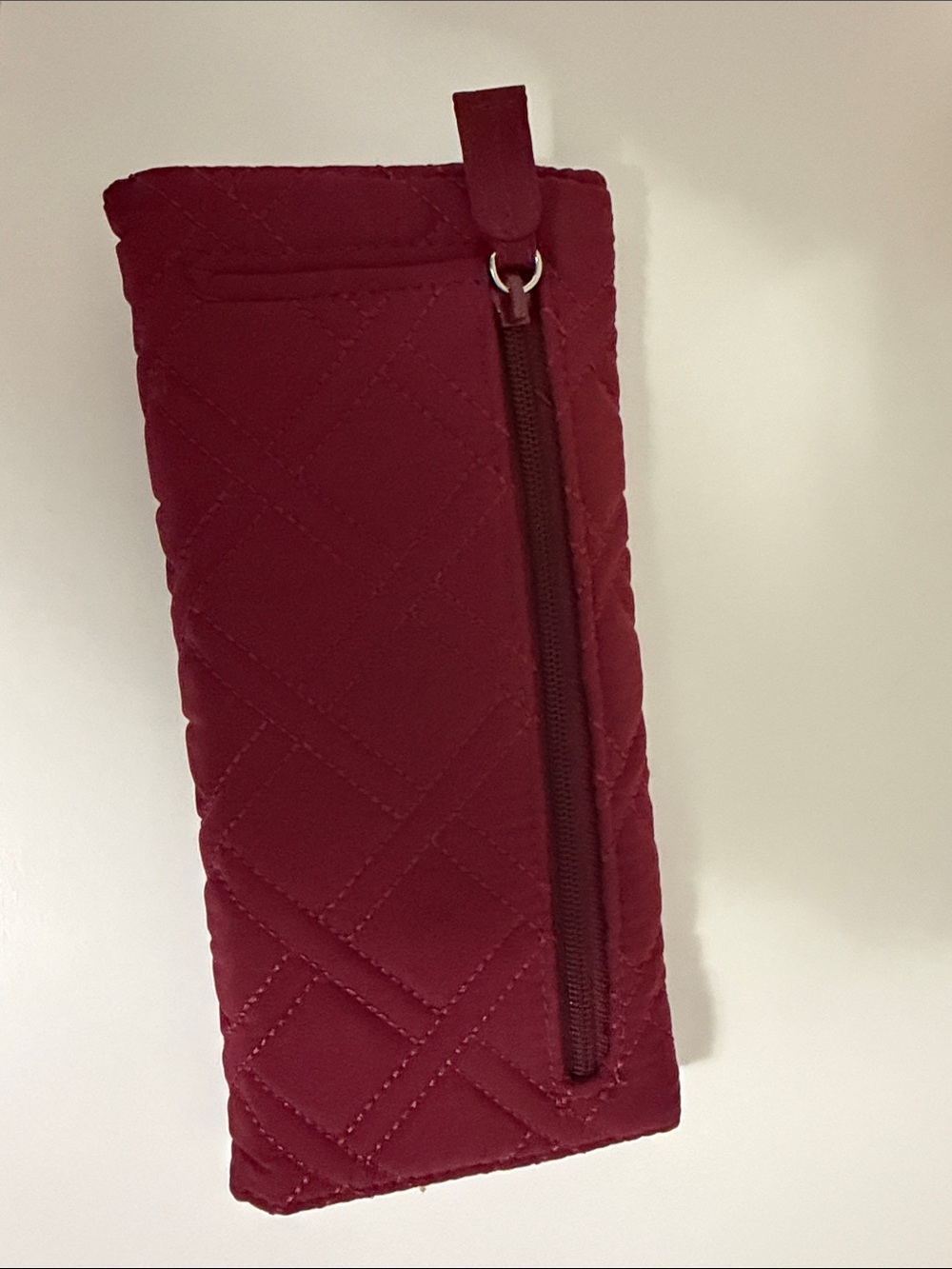 Vera Bradley Quilted Burgundy Long Wallet - Picture 2 of 3